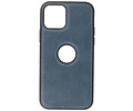 BAOHU BAOHU - Lederen Hoesje Backcover - Geschikt voor iPhone 12 - iPhone 12 Pro - Navy