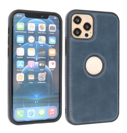 BAOHU BAOHU Lederen Hoesje Backcover iPhone 12 - 12 Pro Navy