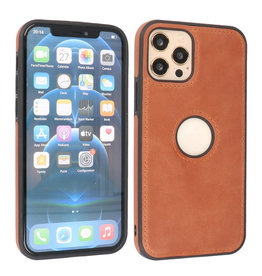 BAOHU BAOHU Lederen Hoesje Backcover iPhone 12 - 12 Pro Cognac