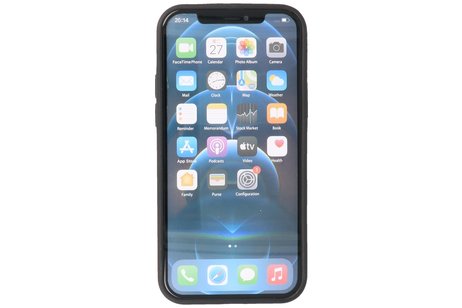 BAOHU BAOHU - Lederen Hoesje Backcover - Geschikt voor iPhone 12 - iPhone 12 Pro - Cognac