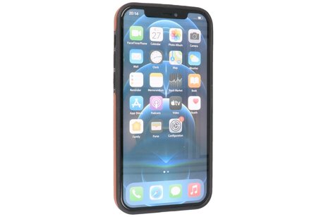 BAOHU BAOHU - Lederen Hoesje Backcover - Geschikt voor iPhone 12 - iPhone 12 Pro - Cognac