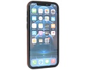 BAOHU BAOHU - Lederen Hoesje Backcover - Geschikt voor iPhone 12 - iPhone 12 Pro - Mocca