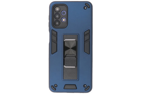 BAOHU Hoesje met Magnetic Stand Hard Case Geschikt voor de Samsung Galaxy A32 5G - Stand Shockproof Telefoonhoesje - Grip Stand Back Cover - Navy