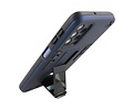 BAOHU Hoesje met Magnetic Stand Hard Case Geschikt voor de Samsung Galaxy A32 5G - Stand Shockproof Telefoonhoesje - Grip Stand Back Cover - Navy