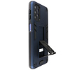 Stand Shockproof Telefoonhoesje - Magnetic Stand Hard Case - Grip Stand Back Cover - Backcover Hoesje voor Samsung Galaxy A32 5G - Navy