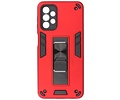BAOHU Hoesje met Magnetic Stand Hard Case Geschikt voor de Samsung Galaxy A32 5G - Stand Shockproof Telefoonhoesje - Grip Stand Back Cover - Rood