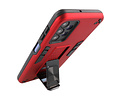 Stand Shockproof Telefoonhoesje - Magnetic Stand Hard Case - Grip Stand Back Cover - Backcover Hoesje voor Samsung Galaxy A32 5G - Rood