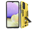 BAOHU Hoesje met Magnetic Stand Hard Case Geschikt voor de Samsung Galaxy A32 5G - Stand Shockproof Telefoonhoesje - Grip Stand Back Cover - Geel