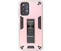 Stand Shockproof Telefoonhoesje - Magnetic Stand Hard Case - Grip Stand Back Cover - Backcover Hoesje voor Samsung Galaxy A32 5G - Roze