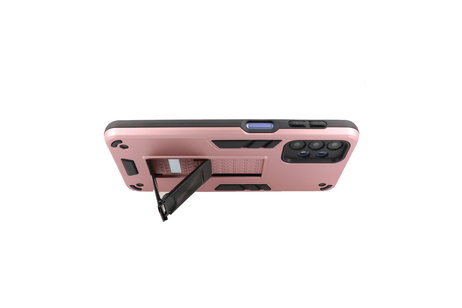 BAOHU Hoesje met Magnetic Stand Hard Case Geschikt voor de Samsung Galaxy A32 5G - Stand Shockproof Telefoonhoesje - Grip Stand Back Cover - Roze