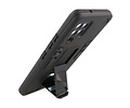 Stand Shockproof Telefoonhoesje - Magnetic Stand Hard Case - Grip Stand Back Cover - Backcover Hoesje voor Samsung Galaxy A42 5G - Zwart