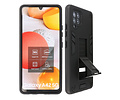 BAOHU Hoesje met Magnetic Stand Hard Case Geschikt voor de Samsung Galaxy A42 5G - Stand Shockproof Telefoonhoesje - Grip Stand Back Cover - Zwart