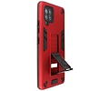 Stand Shockproof Telefoonhoesje - Magnetic Stand Hard Case - Grip Stand Back Cover - Backcover Hoesje voor Samsung Galaxy A42 5G - Rood