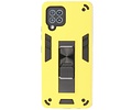 BAOHU Hoesje met Magnetic Stand Hard Case Geschikt voor de Samsung Galaxy A42 5G - Stand Shockproof Telefoonhoesje - Grip Stand Back Cover - Geel