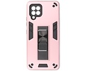 Stand Shockproof Telefoonhoesje - Magnetic Stand Hard Case - Grip Stand Back Cover - Backcover Hoesje voor Samsung Galaxy A42 5G - Roze