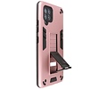 Stand Shockproof Telefoonhoesje - Magnetic Stand Hard Case - Grip Stand Back Cover - Backcover Hoesje voor Samsung Galaxy A42 5G - Roze