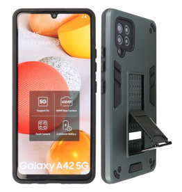 BAOHU Stand Hardcase Backcover Samsung Galaxy A42 5G Donker Groen