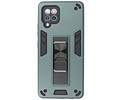 BAOHU Hoesje met Magnetic Stand Hard Case Geschikt voor de Samsung Galaxy A42 5G - Stand Shockproof Telefoonhoesje - Grip Stand Back Cover - Donker Groen