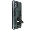BAOHU Hoesje met Magnetic Stand Hard Case Geschikt voor de Samsung Galaxy A42 5G - Stand Shockproof Telefoonhoesje - Grip Stand Back Cover - Donker Groen