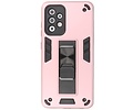 BAOHU Hoesje met Magnetic Stand Hard Case Geschikt voor de Samsung Galaxy A52 5G - Stand Shockproof Telefoonhoesje - Grip Stand Back Cover - Roze