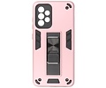BAOHU Hoesje met Magnetic Stand Hard Case Geschikt voor de Samsung Galaxy A52 5G - Stand Shockproof Telefoonhoesje - Grip Stand Back Cover - Roze