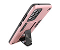 BAOHU Hoesje met Magnetic Stand Hard Case Geschikt voor de Samsung Galaxy A52 5G - Stand Shockproof Telefoonhoesje - Grip Stand Back Cover - Roze