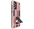 BAOHU Hoesje met Magnetic Stand Hard Case Geschikt voor de Samsung Galaxy A52 5G - Stand Shockproof Telefoonhoesje - Grip Stand Back Cover - Roze