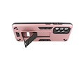 BAOHU Hoesje met Magnetic Stand Hard Case Geschikt voor de Samsung Galaxy A52 5G - Stand Shockproof Telefoonhoesje - Grip Stand Back Cover - Roze