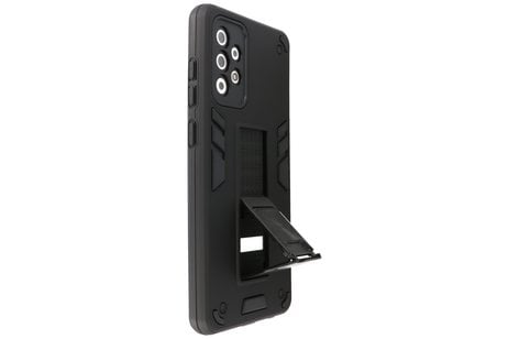 BAOHU Hoesje met Magnetic Stand Hard Case Geschikt voor de Samsung Galaxy A72 5G - Stand Shockproof Telefoonhoesje - Grip Stand Back Cover - Zwart