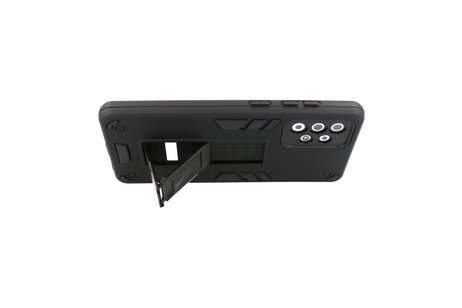 BAOHU Hoesje met Magnetic Stand Hard Case Geschikt voor de Samsung Galaxy A72 5G - Stand Shockproof Telefoonhoesje - Grip Stand Back Cover - Zwart