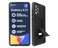 BAOHU Hoesje met Magnetic Stand Hard Case Geschikt voor de Samsung Galaxy A72 5G - Stand Shockproof Telefoonhoesje - Grip Stand Back Cover - Zwart