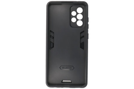 BAOHU Hoesje met Magnetic Stand Hard Case Geschikt voor de Samsung Galaxy A72 5G - Stand Shockproof Telefoonhoesje - Grip Stand Back Cover - Zilver