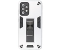 BAOHU Hoesje met Magnetic Stand Hard Case Geschikt voor de Samsung Galaxy A72 5G - Stand Shockproof Telefoonhoesje - Grip Stand Back Cover - Zilver