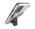 BAOHU Hoesje met Magnetic Stand Hard Case Geschikt voor de Samsung Galaxy A72 5G - Stand Shockproof Telefoonhoesje - Grip Stand Back Cover - Zilver