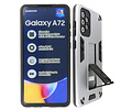 BAOHU Hoesje met Magnetic Stand Hard Case Geschikt voor de Samsung Galaxy A72 5G - Stand Shockproof Telefoonhoesje - Grip Stand Back Cover - Zilver