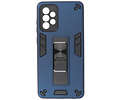 BAOHU Hoesje met Magnetic Stand Hard Case Geschikt voor de Samsung Galaxy A72 5G - Stand Shockproof Telefoonhoesje - Grip Stand Back Cover - Navy