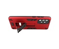 BAOHU Hoesje met Magnetic Stand Hard Case Geschikt voor de Samsung Galaxy A72 5G - Stand Shockproof Telefoonhoesje - Grip Stand Back Cover - Rood