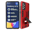 BAOHU Hoesje met Magnetic Stand Hard Case Geschikt voor de Samsung Galaxy A72 5G - Stand Shockproof Telefoonhoesje - Grip Stand Back Cover - Rood