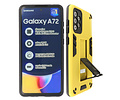BAOHU Hoesje met Magnetic Stand Hard Case Geschikt voor de Samsung Galaxy A72 5G - Stand Shockproof Telefoonhoesje - Grip Stand Back Cover - Geel