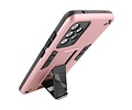 Stand Shockproof Telefoonhoesje - Magnetic Stand Hard Case - Grip Stand Back Cover - Backcover Hoesje voor Samsung Galaxy A72 5G - Roze