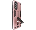 BAOHU Hoesje met Magnetic Stand Hard Case Geschikt voor de Samsung Galaxy A72 5G - Stand Shockproof Telefoonhoesje - Grip Stand Back Cover - Roze