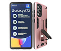 Stand Shockproof Telefoonhoesje - Magnetic Stand Hard Case - Grip Stand Back Cover - Backcover Hoesje voor Samsung Galaxy A72 5G - Roze