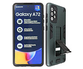 BAOHU Hoesje met Magnetic Stand Hard Case Geschikt voor de Samsung Galaxy A72 5G - Stand Shockproof Telefoonhoesje - Grip Stand Back Cover - Donker Groen