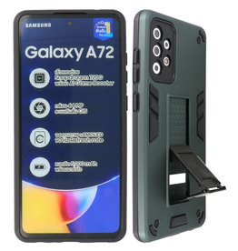BAOHU Stand Hardcase Backcover Samsung Galaxy A72 5G Donker Groen