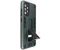 BAOHU Hoesje met Magnetic Stand Hard Case Geschikt voor de Samsung Galaxy A72 5G - Stand Shockproof Telefoonhoesje - Grip Stand Back Cover - Donker Groen