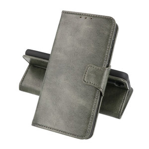 Zakelijke Book Case Telefoonhoesje - Portemonnee Hoesje - Pasjeshouder Wallet Case - Geschikt voor Oppo Reno 5 5G - Oppo Find X3 Lite - Donker Groen