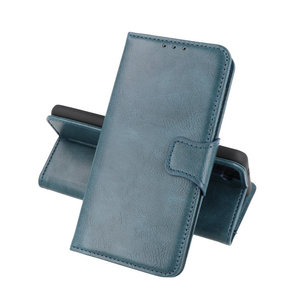 Zakelijke Book Case Telefoonhoesje - Portemonnee Hoesje - Pasjeshouder Wallet Case - Geschikt voor Samsung Galaxy A22 5G - Blauw