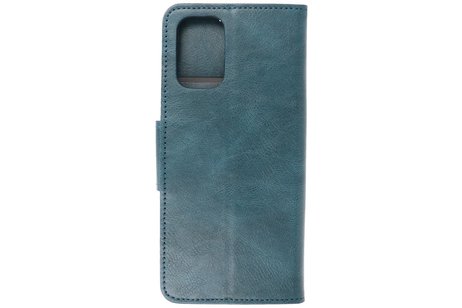 BAOHU Zakelijke Book Case Telefoonhoesje Geschikt voor OnePlus 9R - Portemonnee Hoesje - Pasjeshouder Wallet Case - Blauw