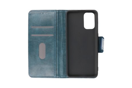 Zakelijke Book Case Telefoonhoesje - Portemonnee Hoesje - Pasjeshouder Wallet Case - Geschikt voor OnePlus 9R - Blauw