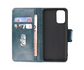 BAOHU Zakelijke Book Case Telefoonhoesje Geschikt voor OnePlus 9R - Portemonnee Hoesje - Pasjeshouder Wallet Case - Blauw